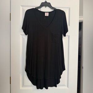 Freeloader Black V-Neck Short Sleeve Top